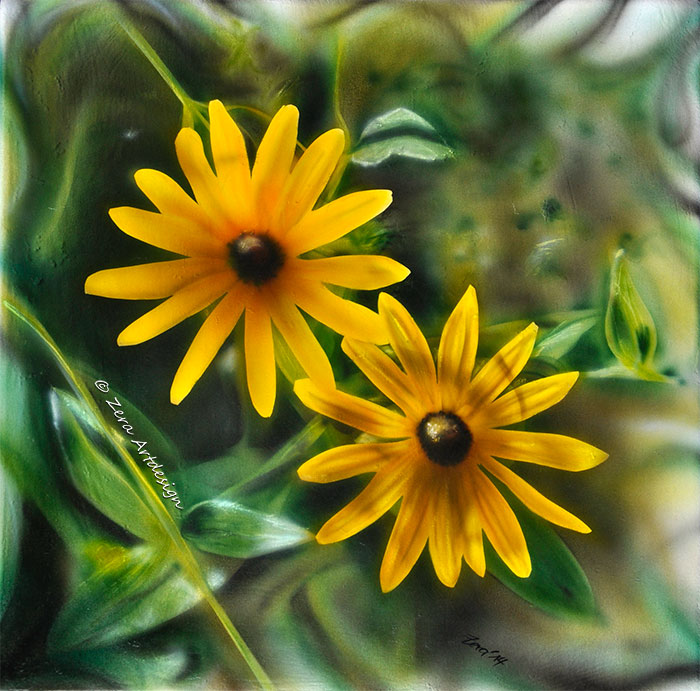 Airbrush Natur-Cube, Blumen