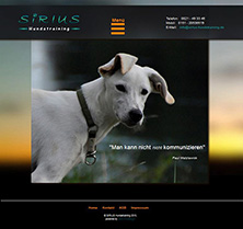 Webdesign, www.sirius-hundetraining.de